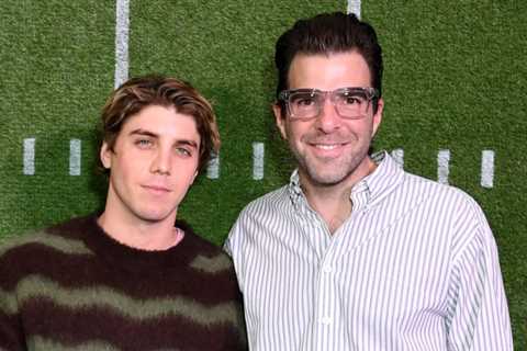Zachary Quinto & Lukas Gage perform at the FLUF House Super Bowl Weekend Party