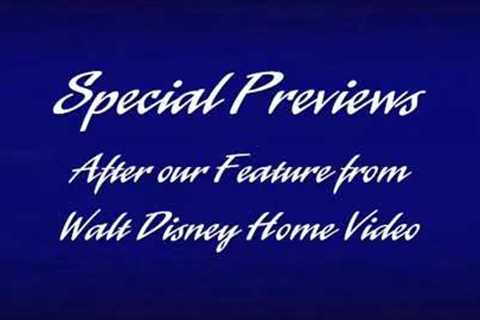 Special Previews After Our Feature from Walt Disney Home Video Dark Blue Bumper (1991-1994)